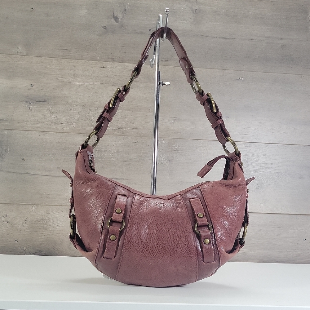 Frye Burgundy Leather Shoulder Bag